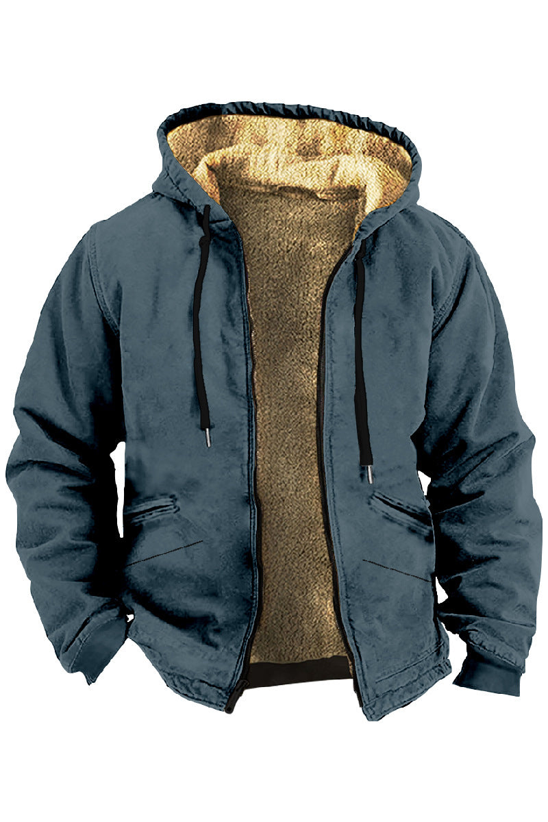 Men's Double-layer Thick Velvet Cotton-padded Jacket Thermal Cotton Coat