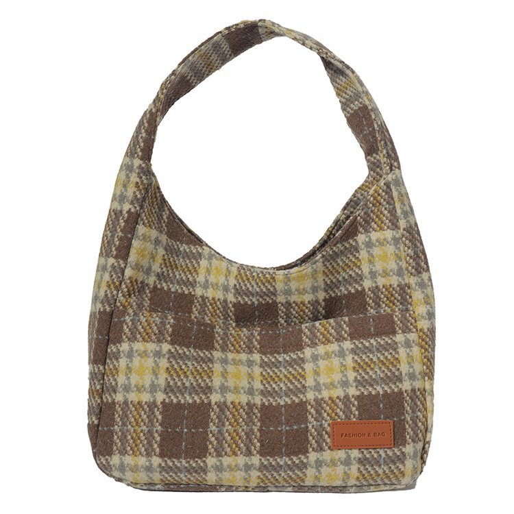 Plaid Retro Large Capacity Bag For Women