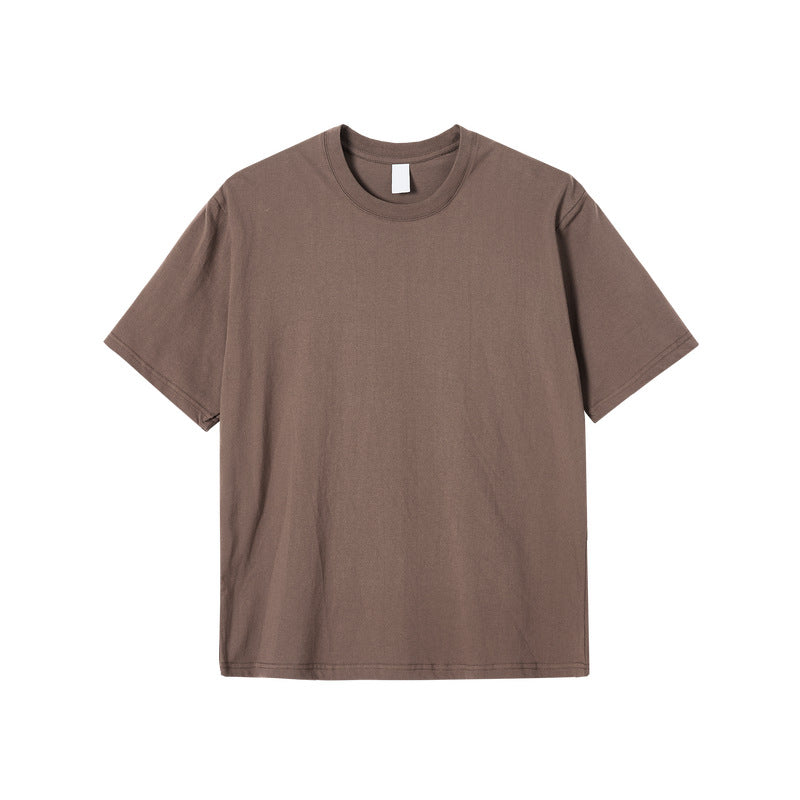 230g Combed Cotton Solid Color Short-sleeved T-shirt Foundation