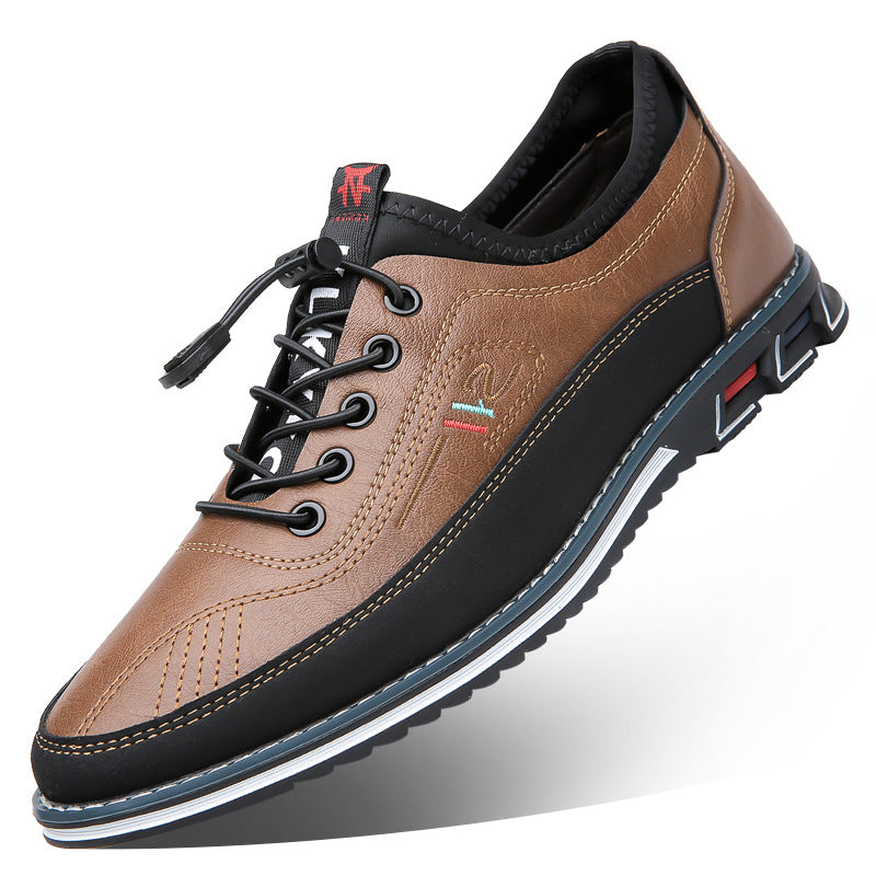 Chaussures de sport en cuir véritable, confortables et antidérapantes, imperméables, pour hommes