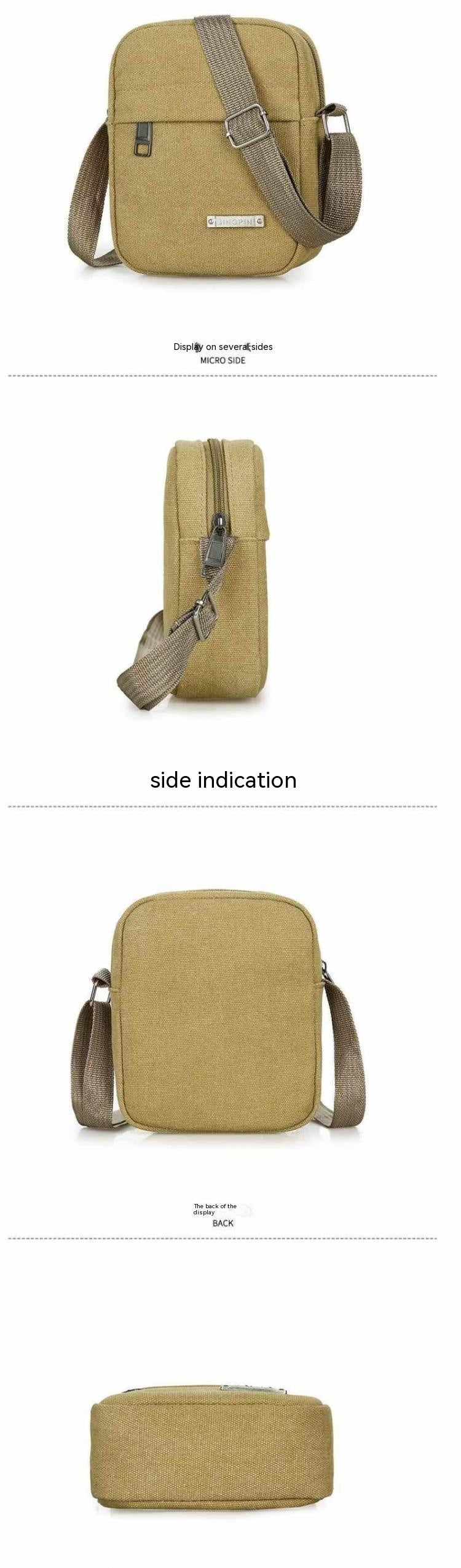 Schulter Messenger Bag Casual Canvas Tasche Männer