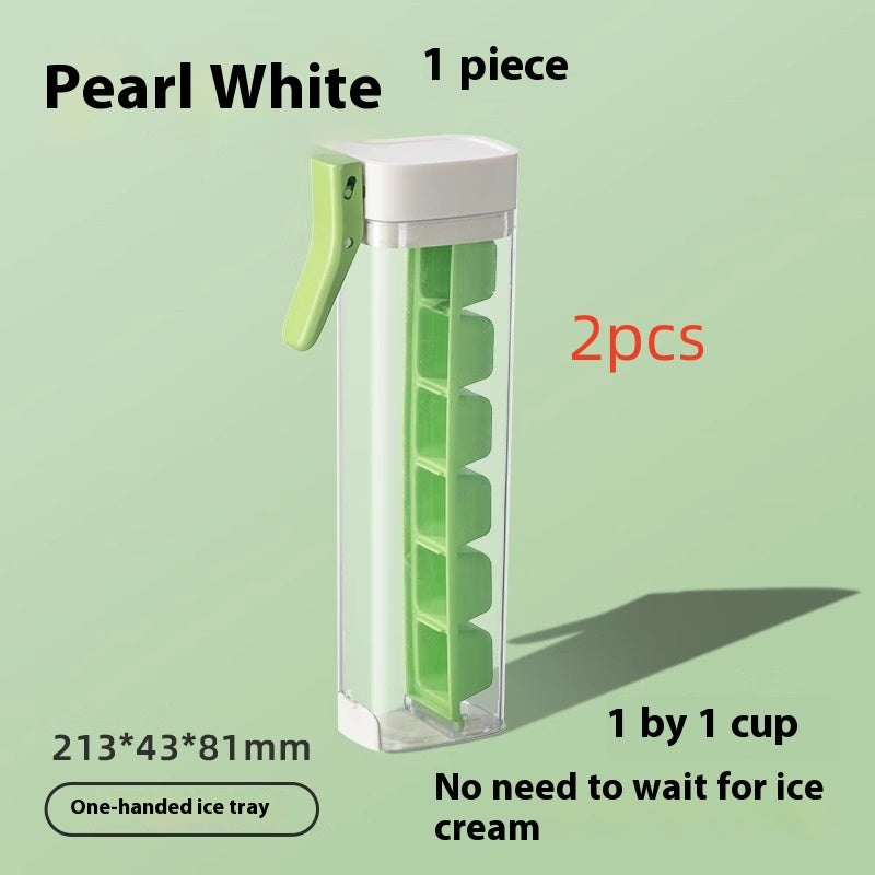 Press Ice Tray Ice Cube Maker With Storage Box