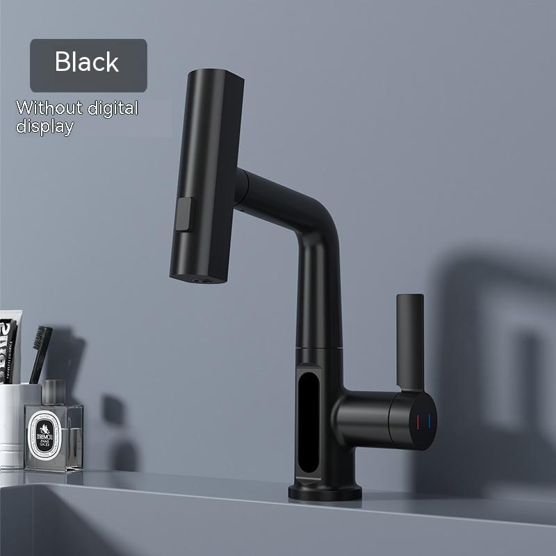 Intelligent Pull-out Basin Faucet With Temperature Display