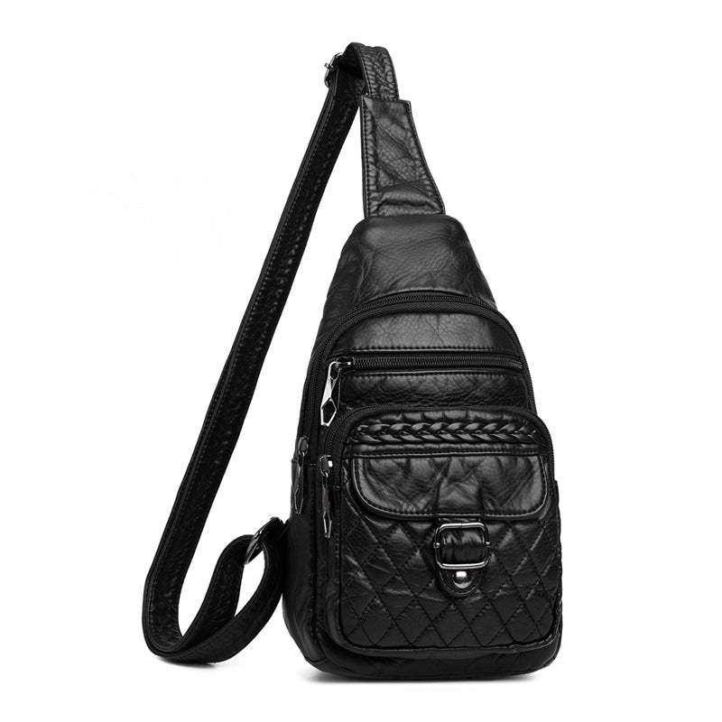 Fashionable Western Style PU Soft Leather Ladies Shoulder Bag