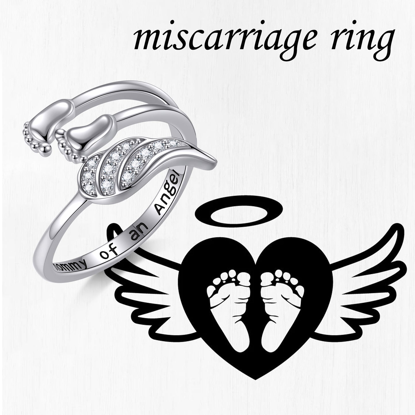 Miscarriage Gift for Mothers Sterling Silver Miscarriage Ring