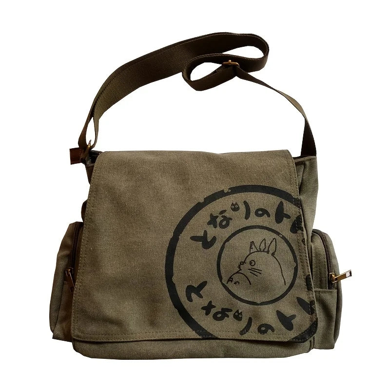 Student Schoolbag Travel Sling Canvas Bag