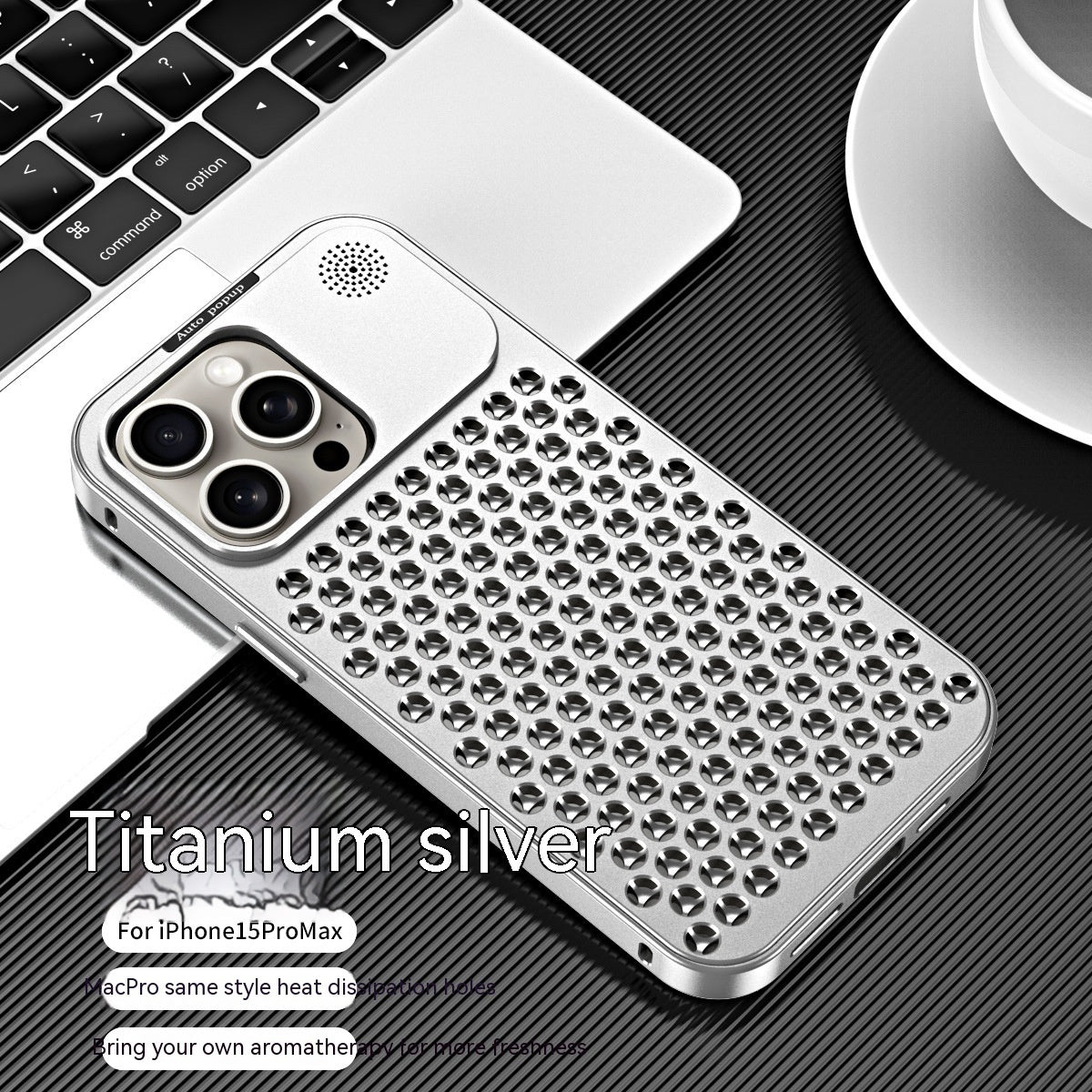 Aluminum Alloy Spring Fastener King Aromatherapy Phone Case