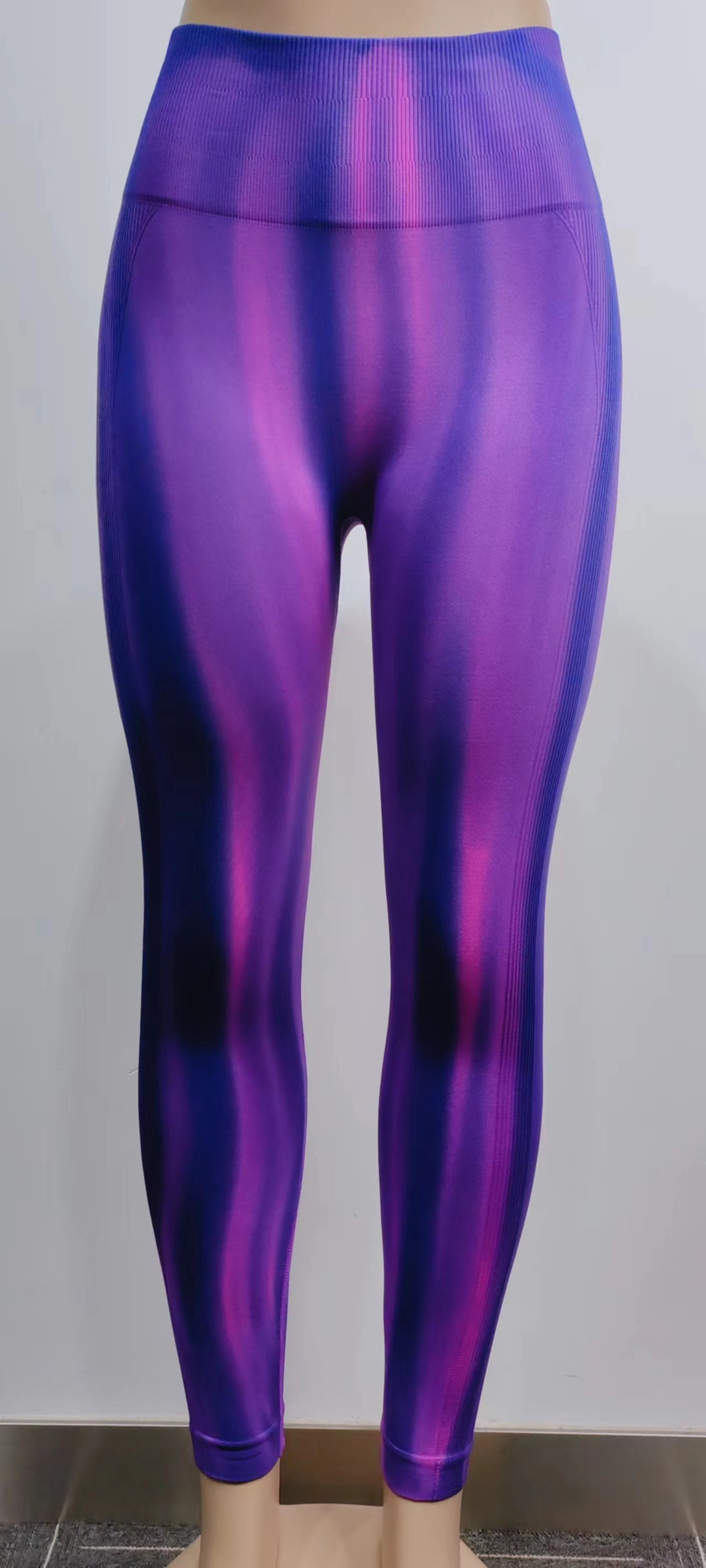 Tie Dye Aurora Print Seamless High Waisted Fitness Yoga Pants