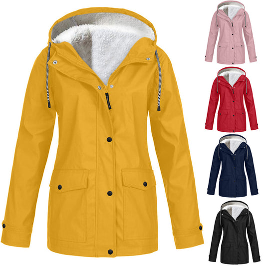 Fleece Outdoor Mountaineering Hooded Jacket