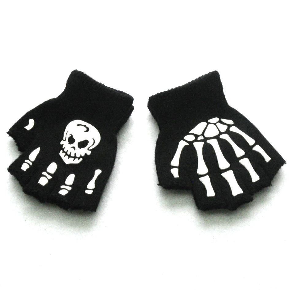 Children's Night Glowing Warm Half-finger Gloves