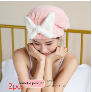 Super Water-absorbing And Quick-drying Bow Shower Cap