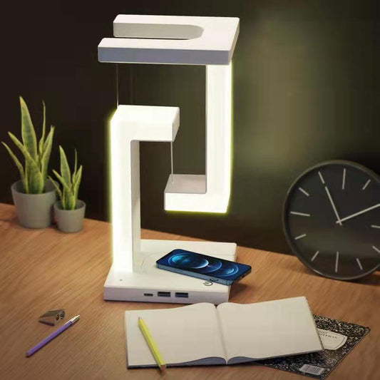 Creative Smartphone Wireless Charging Suspension  Balance Floating Table Lamp