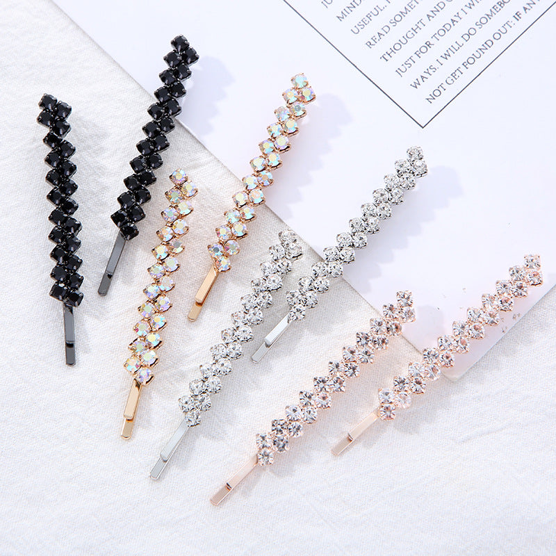 Diamond Claw Chain Hair Clip Bar Shaped Clip Wedding Hairware