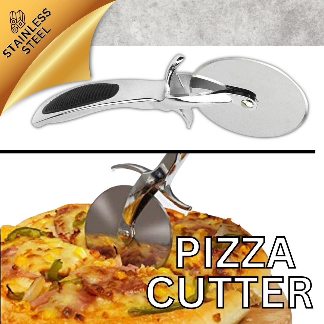 Coupe-Pizza WheelPizza Cutter Roue de coupe-pizza en acier inoxydable Super trancheuse à pizza