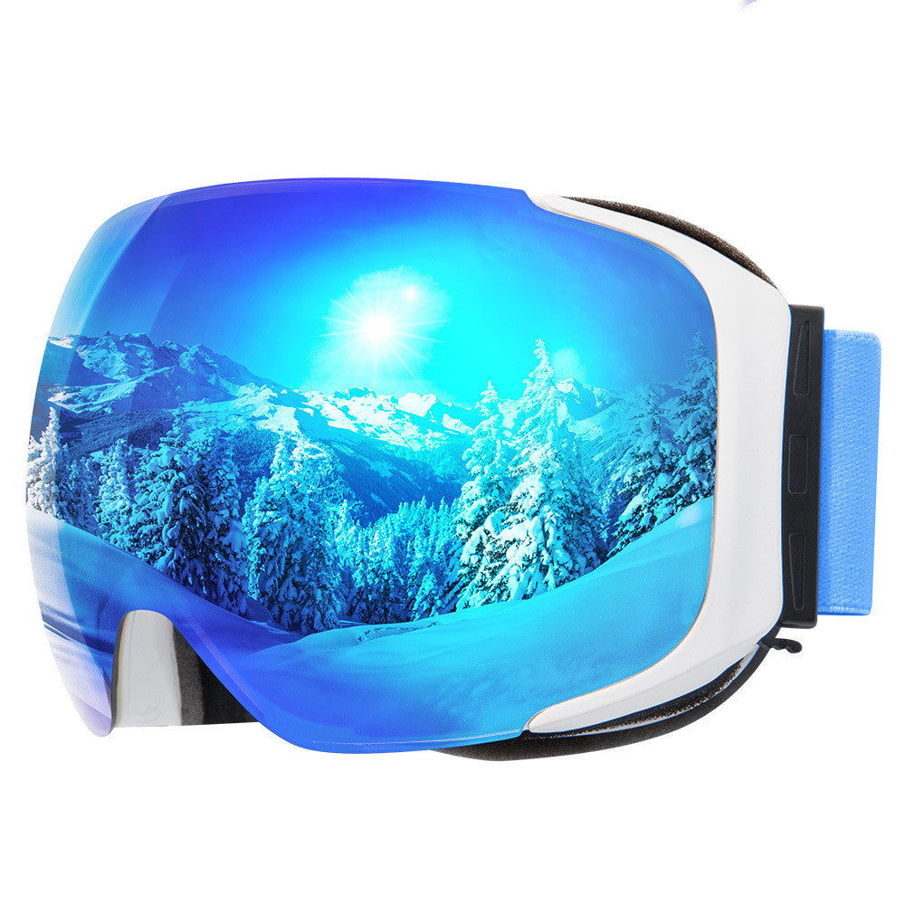 Magnet Ski Goggles Double Layer Anti Fog