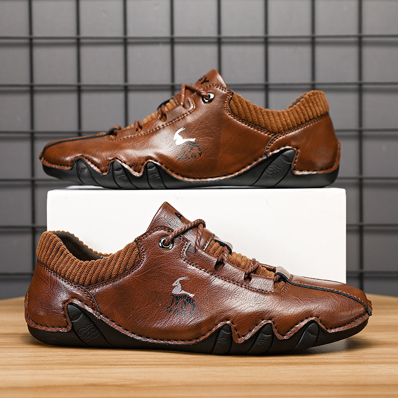 Men Fashion Lace-up Lazy Shoes