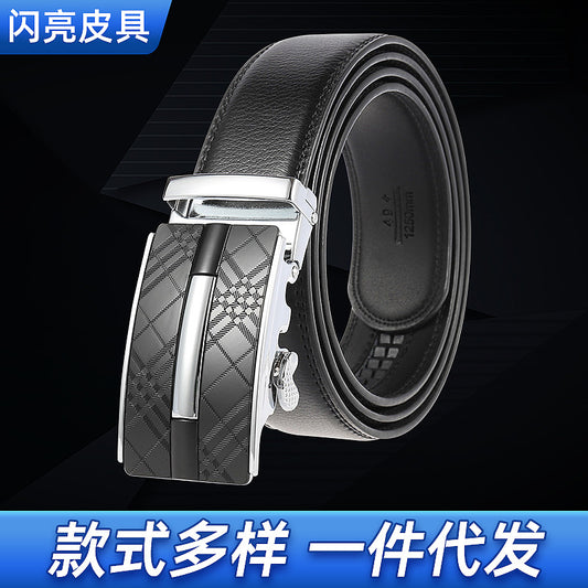 Men's Cowhide Fashion Automatic Buckle  Belt